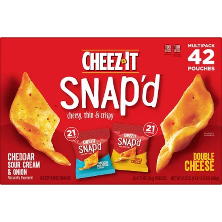 Cheez-It Snap'D, Variety Pack, 0.75 Oz., 42 Pk.