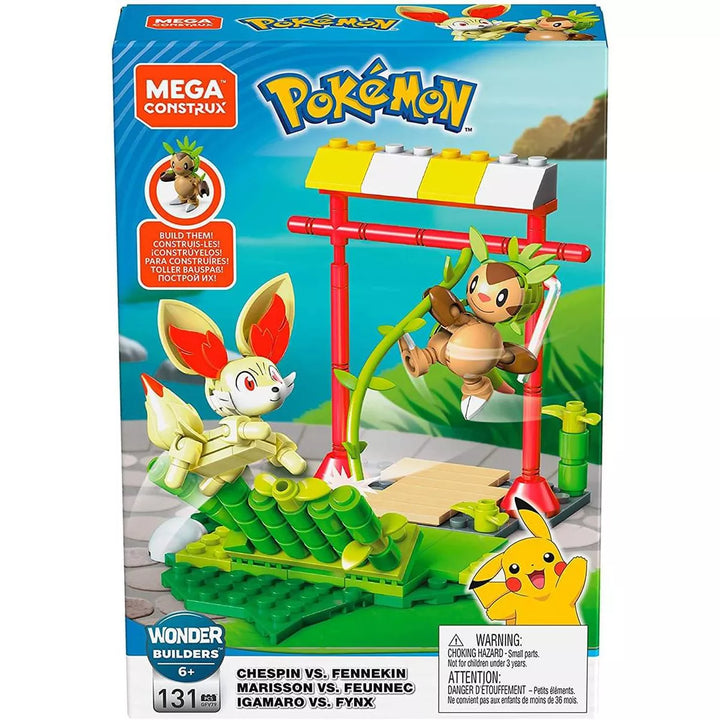 Mattel Mega Construx Pokémon Battle Pack | Chespin VS. Fennekin