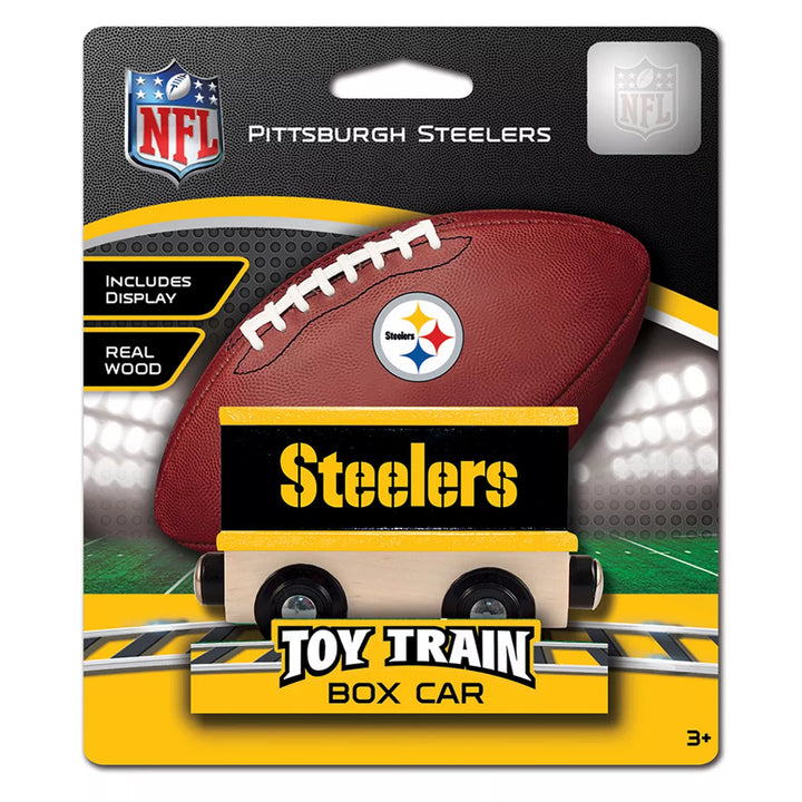 Masterpieces Wood Train Box Car - NFL Pittsburgh Steelers.