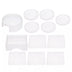 Unique Bargains Rectangle and round Silicone Non-Deformable Cup Mould Set 12 Pcs