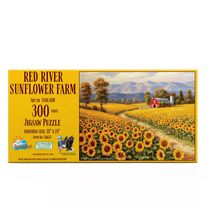 Sunsout Red River Sunflower Farm 300 Pc Jigsaw Puzzle 36624