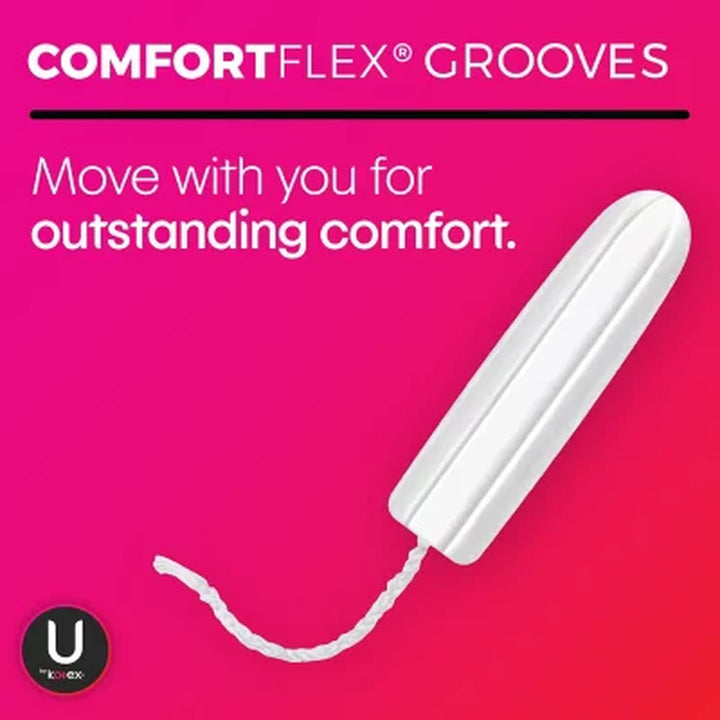 U by Kotex Click for Your Perfect Fit Compact Tampons, Unscented - Various Sizes, 30 Ct.