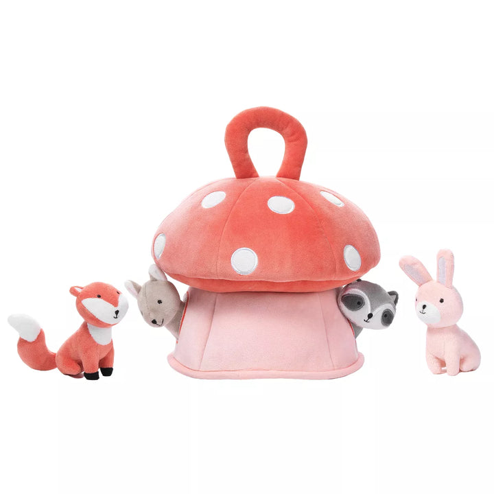 Lambs & Ivy Interactive Plush Mushroom House with Stuffed Animal Toys