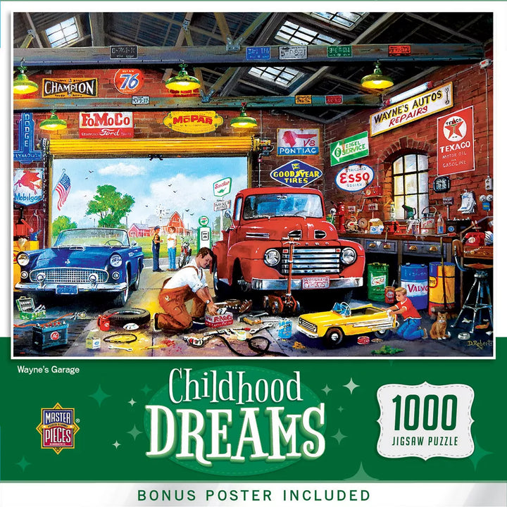 Masterpieces 1000 Piece Jigsaw Puzzle - Wayne'S Garage - 19.25"X26.75".