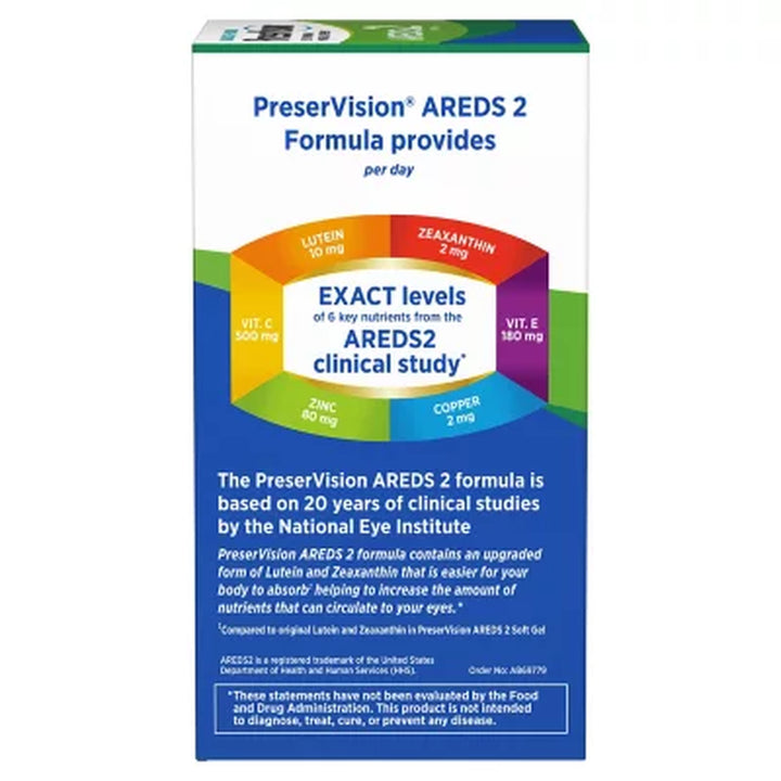 Bausch + Lomb Preservision AREDS 2 Formula Eye Vitamin Mini Softgels 210 Ct.