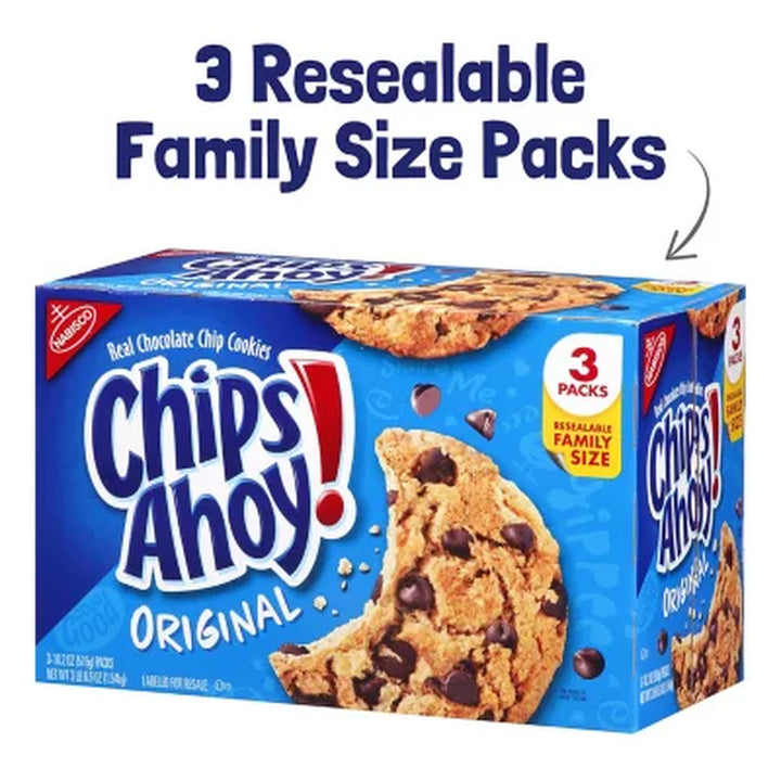 CHIPS AHOY! Chocolate Chip Cookies, Family Size 3 Pk.