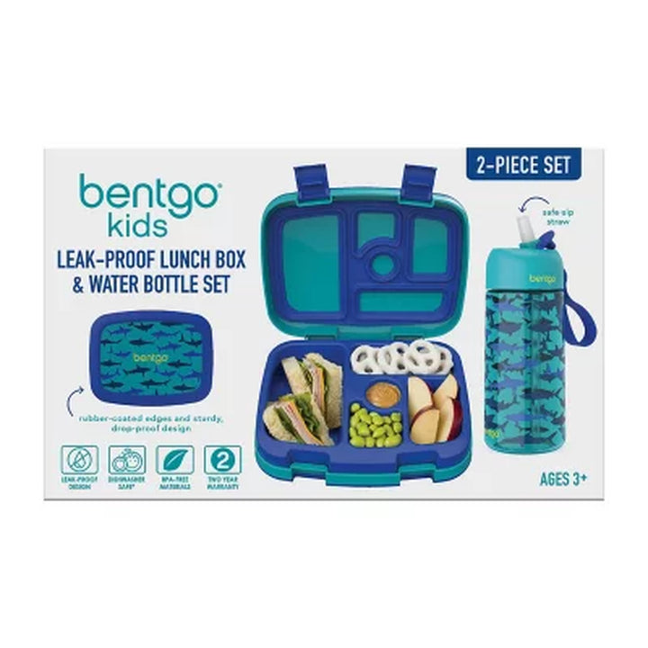 Bentgo Kids Prints Lunch Box & Water Bottle Set (Assorted Colors)