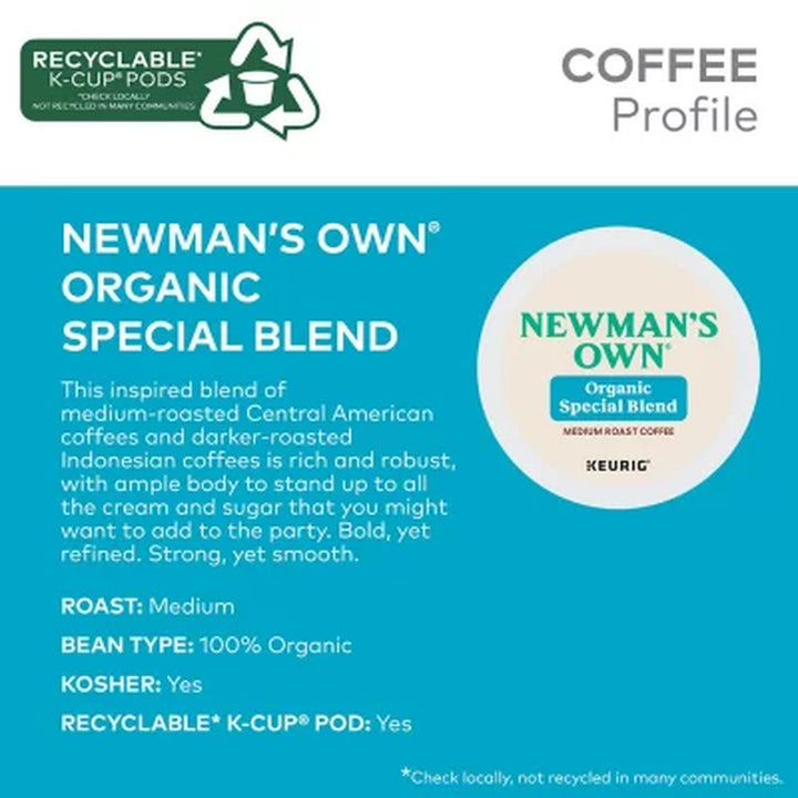 Newman'S Own Organics Medium Roast K-Cup, Special Blend, 80 Ct.