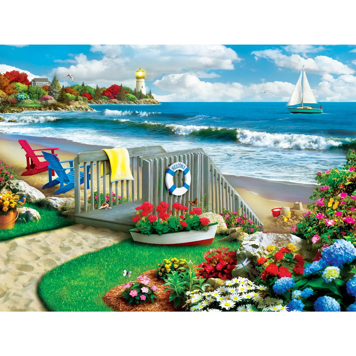 Masterpieces 300 Piece EZ Grip Jigsaw Puzzle - Coastal Getaway - 18"X24".