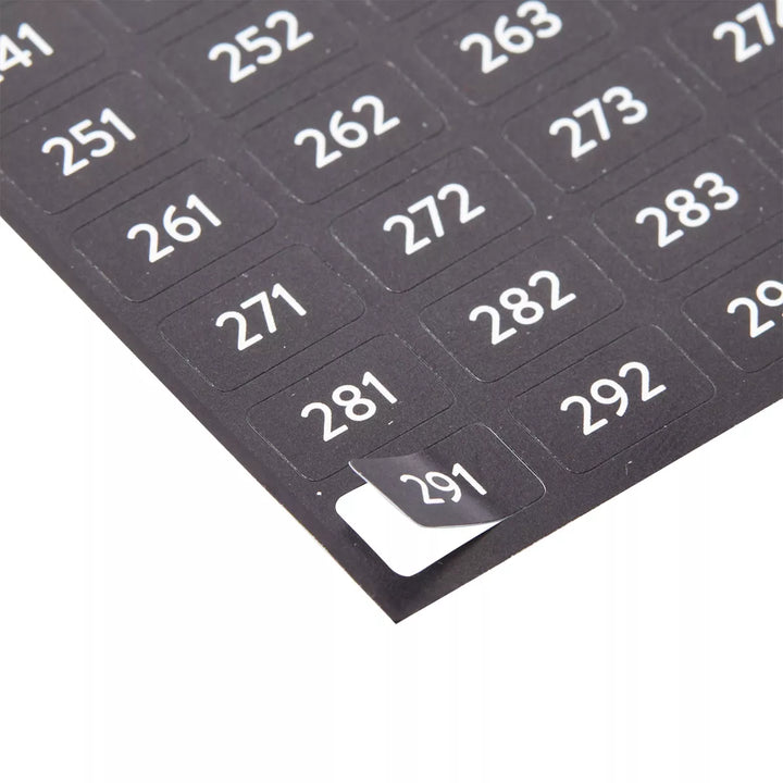 Stockroom plus 4000 Piece Outdoor Number Stickers 1 to 500 for Bins, Helmets, Outdoor Supplies, Black and White