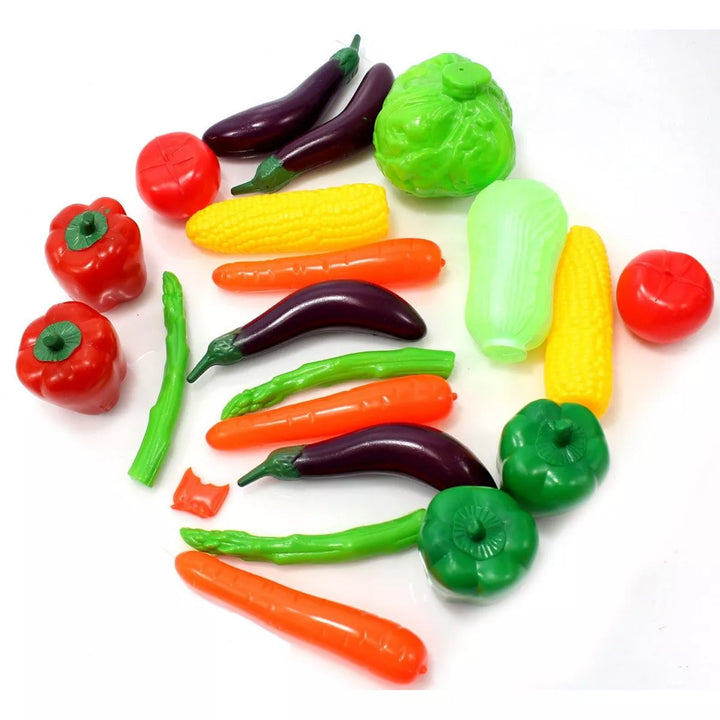 Insten 20 Pieces Vegetables Bag Playset, Pretend Toys & Kitchen Food Accessories for Kids