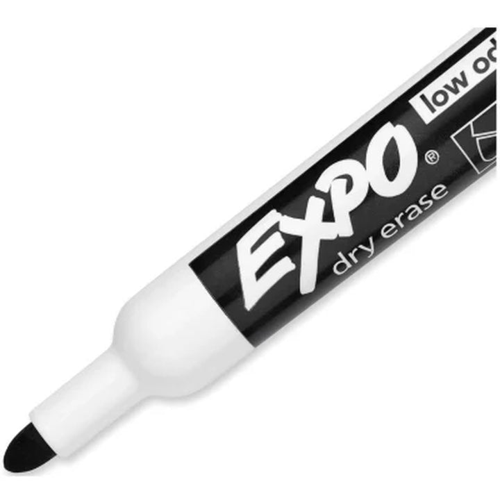 EXPO Low Odor Dry Erase Markers, Black (Bullet Tip, 12 Ct.)