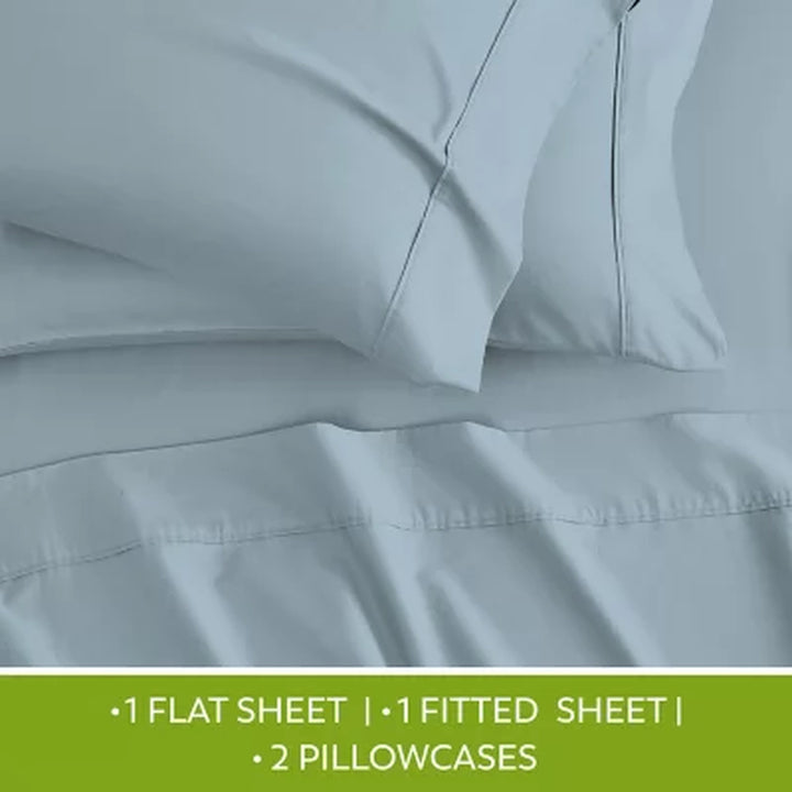 Organic Cotton Brushed Percale Cool and Breathable Sheet Set & Pillowcases (Assorted Sizes and Colors)