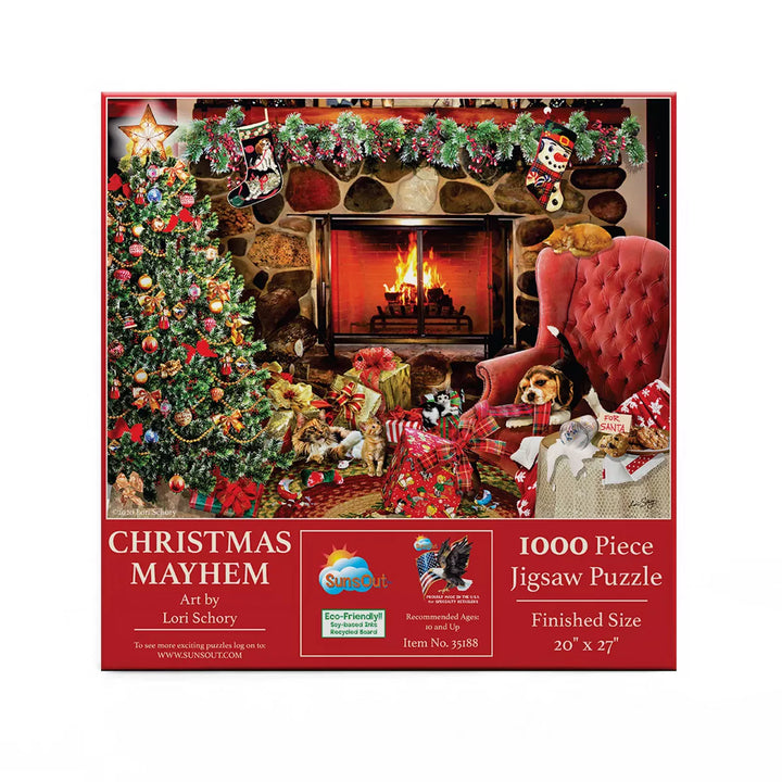 Sunsout Christmas Mayhem 1000 Pc Christmas Jigsaw Puzzle 35188