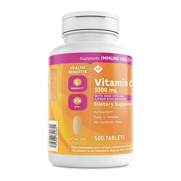 Member'S Mark Vitamin C 1000 Mg plus Citrus Bioflavonoids & Rose Hips Tablets 500 Ct.