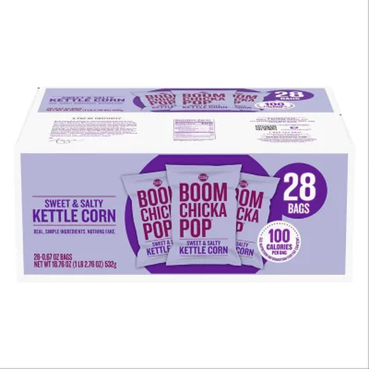 Angie'S Boom Chicka Pop Sweet & Salty Kettle Corn Popcorn, 0.67 Oz., 28 Pk.