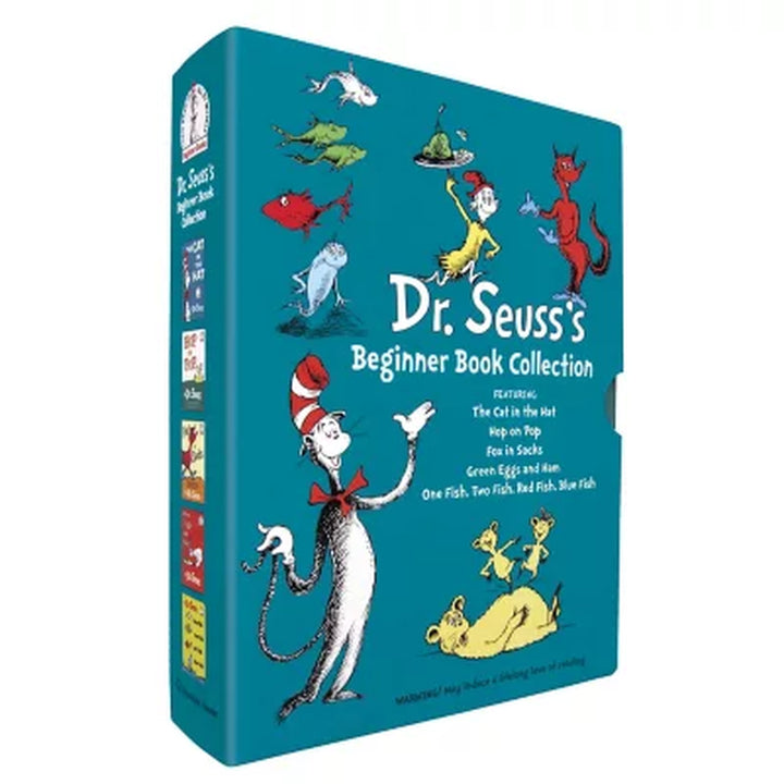 Dr. Seuss'S Beginner Book Collection: the Cat in the Hat; One Fish Two Fish Red Fish Blue Fish; Green Eggs and Ham; Hop on Pop; Fox in Socks