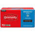 Community Coffee Breakfast Blend Medium Roast Single Serve 72 Ct.