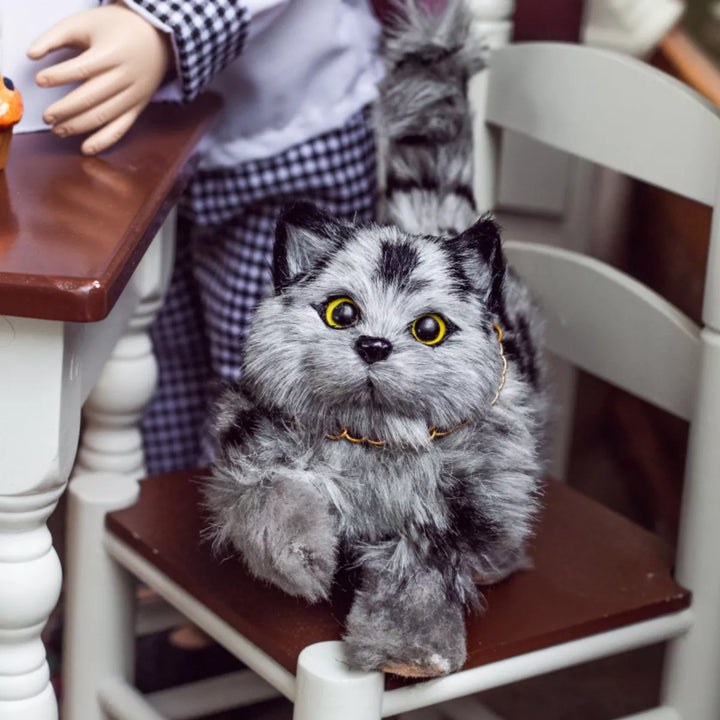 The Queen'S Treasures 18 Inch Doll Pet Realistic Grey Striped Kitty Cat