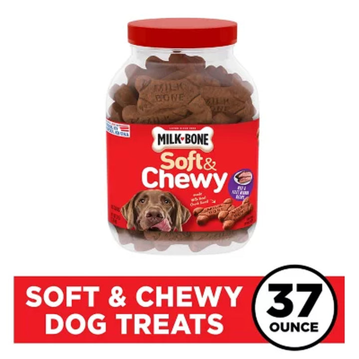 Milk-Bone Soft & Chewy Dog Treats, Beef & Filet Mignon 37 Oz.