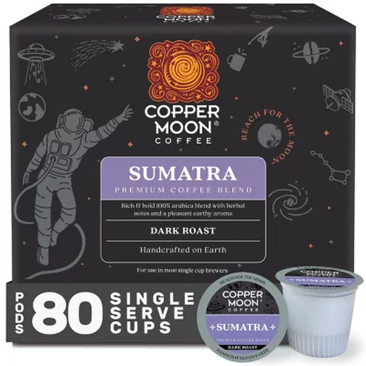 Copper Moon Sumatra Premium Blend, Coffee Pods, 80 Ct.