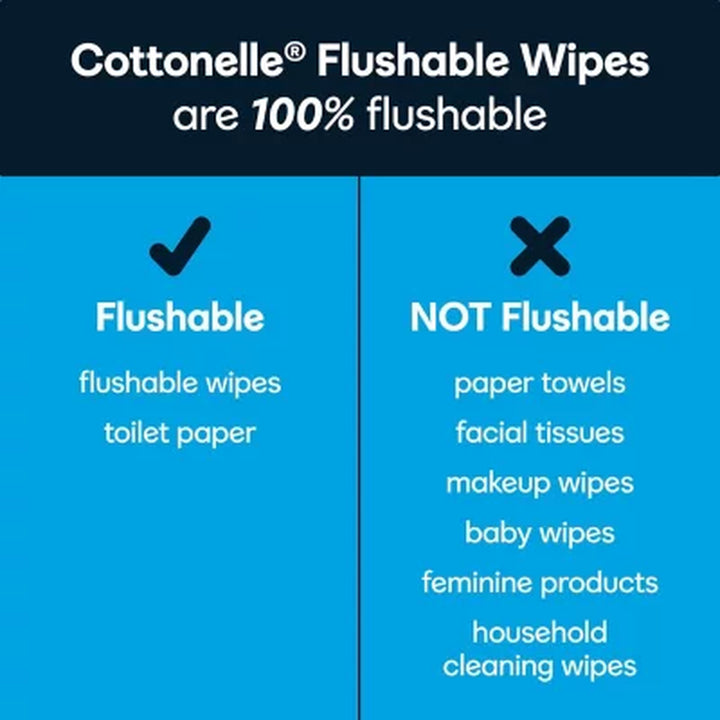 Cottonelle Flushable Wet Wipes, 504 Ct.