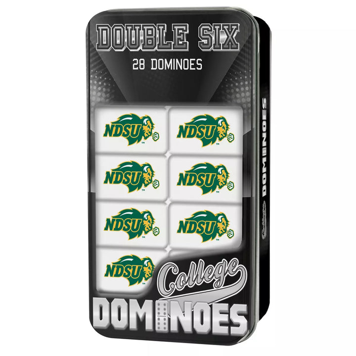 Masterpieces Officially Licensed NCAA North Dakota State Bison 28 Piece Dominoes Game for Adults.