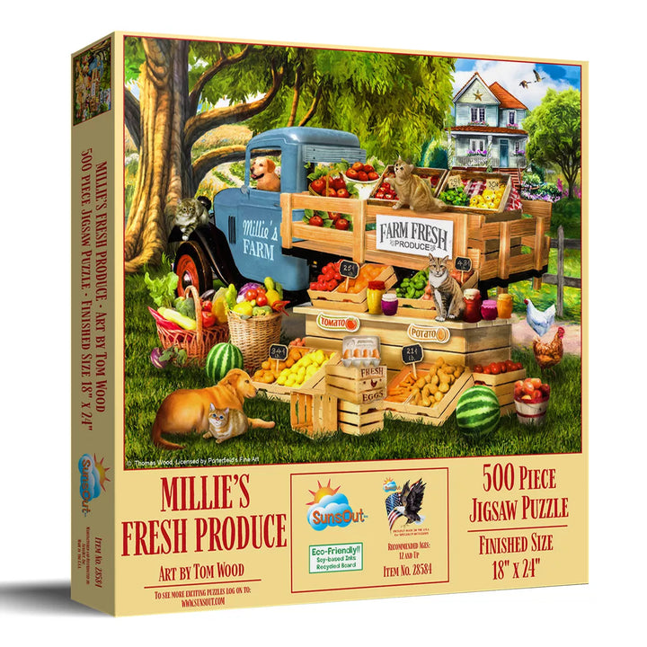 Sunsout Millie'S Fresh Produce 500 Pc Jigsaw Puzzle 28584