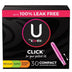U by Kotex Click for Your Perfect Fit Compact Tampons, Unscented - Various Sizes, 30 Ct.