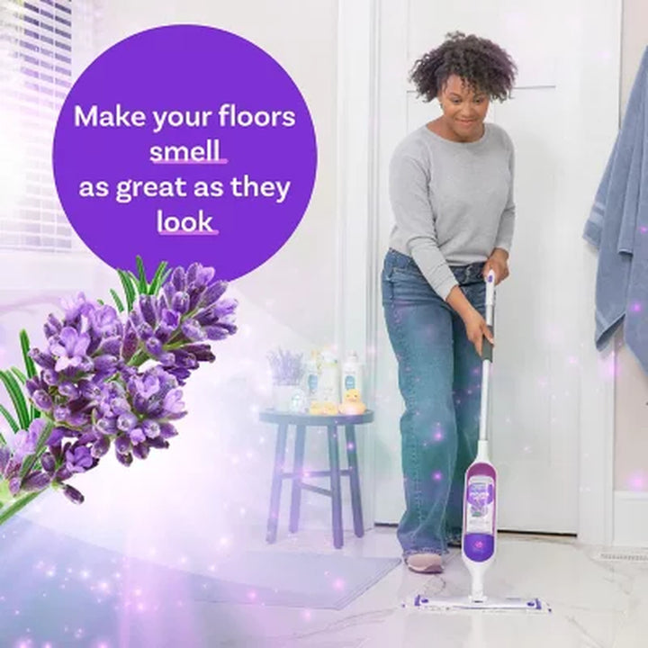 Swiffer Powermop Multi-Surface Mopping Kit, Lavender 10 Pads, 2 Cleaning Solutions