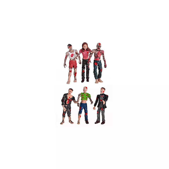 Ready! Set! Play! Link Zombie Action Figures with Movable Joints - Pack of 6