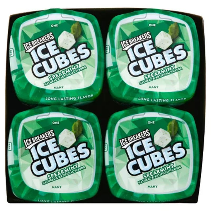 ICE BREAKERS Ice Cubes Spearmint Sugar Free Gum, 40 Pcs., 4 Pk.