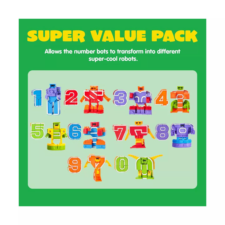 SYNCFUN 10Pcs Number Bots Toys for Kids Educational Toy Action Figure Learning Toys, Number Robots Toys, Educational Toy