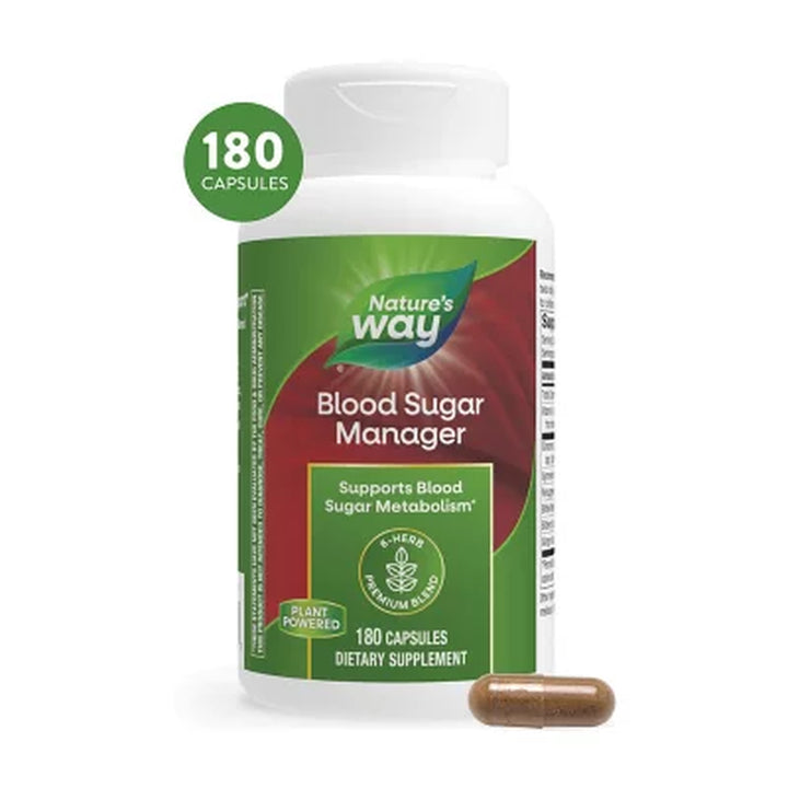 Nature'S Way Blood Sugar Manager Capsules 180 Ct.