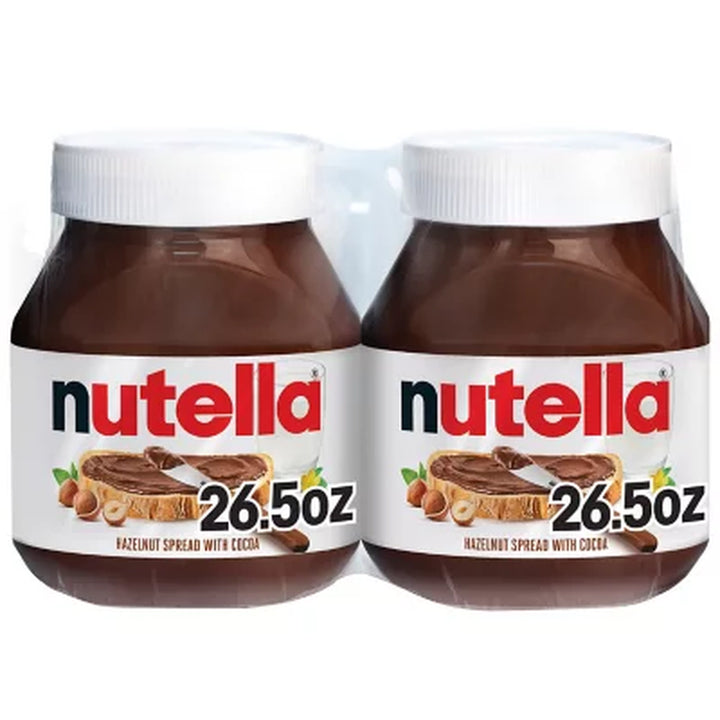 Nutella Hazelnut Spread with Cocoa for Breakfast, 2Pk.