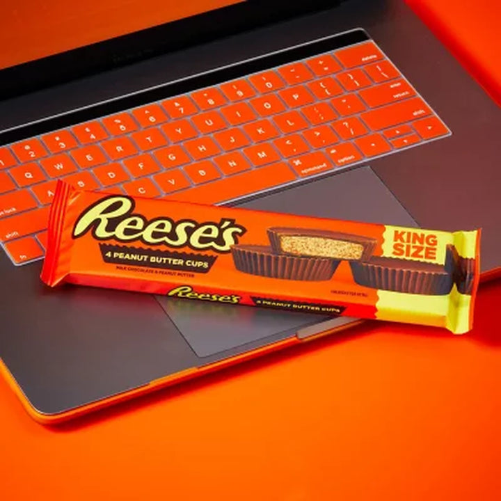 REESE'S Milk Chocolate King Size Peanut Butter Cups, 2.4 Oz., 24 Pk.