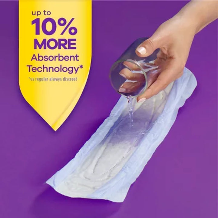 Always Discreet Incontinence Pads, Heavy Long, 117 Ct.