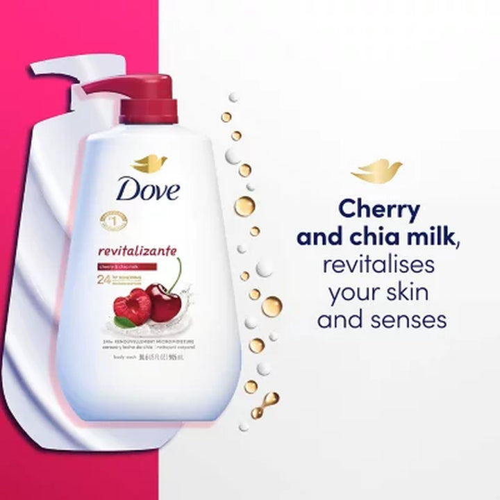 Dove Refreshing Body Wash, Cucumber Green Tea and Cherry Chia Milk, 30.6 Oz., 2 Pk.