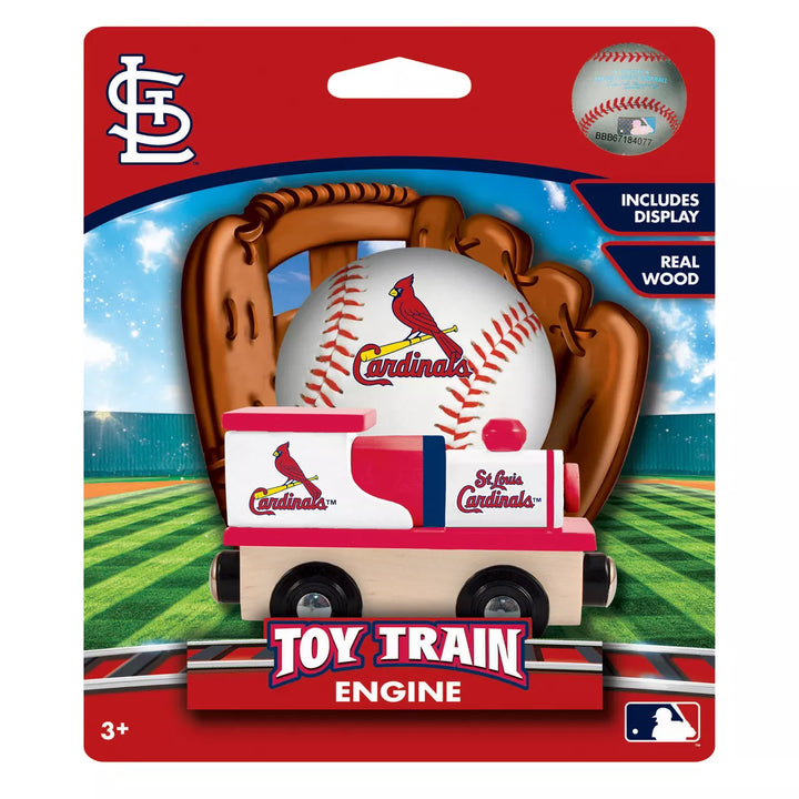 Masterpieces Officially Licensed MLB St. Louis Cardinals Wooden Toy Train Engine for Kids.