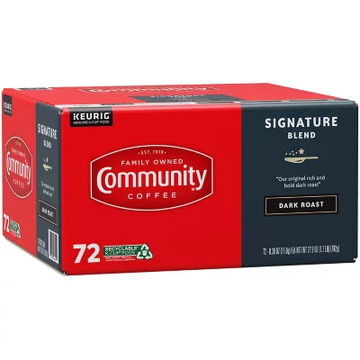 Community Coffee Signature Blend Dark Roast Single Serve 72 Ct.