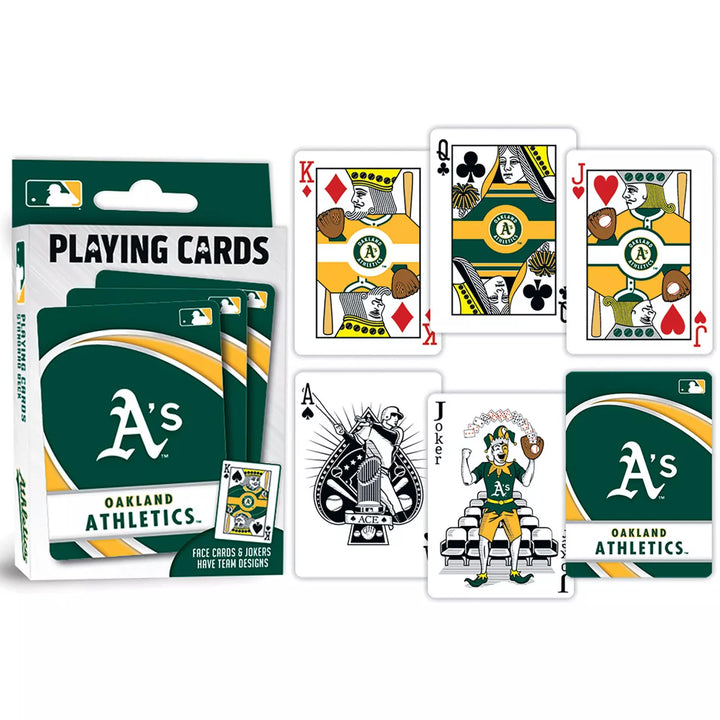 Masterpieces Officially Licensed MLB Oakland Athletics Playing Cards - 54 Card Deck for Adults.