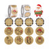 Fun Little Toys 500*2 PCS Merry Christmas Stickers Labels Roll 1.5 Inch