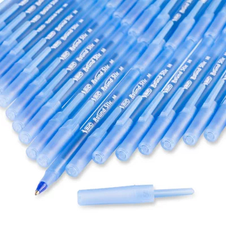 BIC round Stic Xtra Life Ballpoint, 1Mm, Medium, Blue, 60Ct.