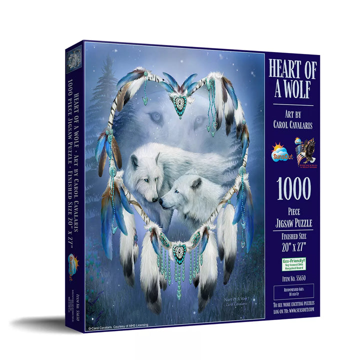 Sunsout Heart of a Wolf 1000 Pc Jigsaw Puzzle 55650