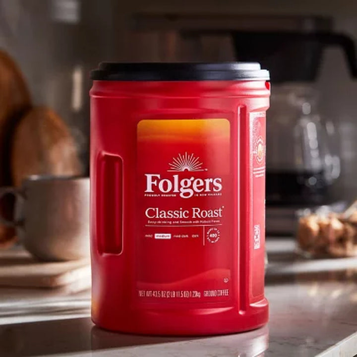 Folgers Classic Roast Ground Coffee 43.5 Oz.