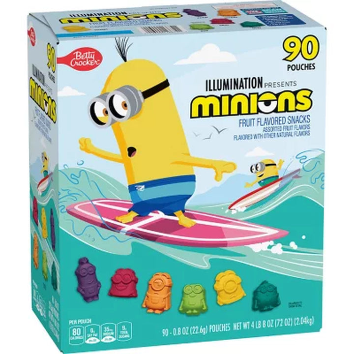 Minions Fruit Flavored Snacks, 0.8 Oz., 90 Pk.