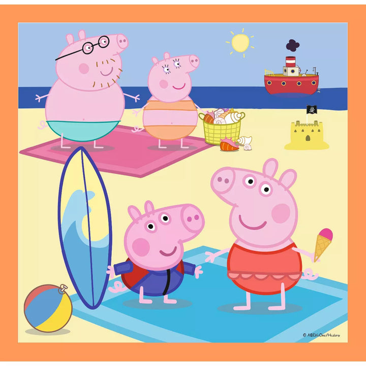 Trefl Peppapig 3 in 1 Jigsaw Puzzle - 106Pc: Family Activity, Creative Play, Educational, Animal Theme