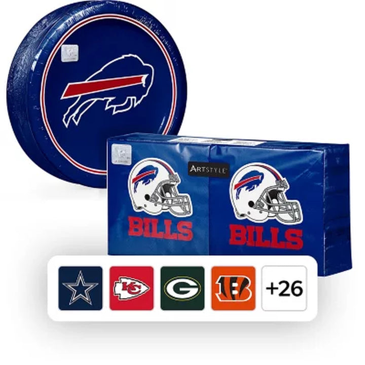 NFL Paper Plates & Napkins Kit, 285 Ct. (Choose Team)