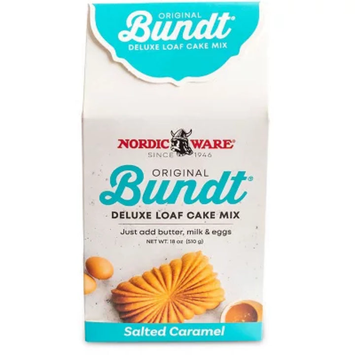 Nordic Ware Fall Loaf Bundle: Harvest Bounty Loaf, Loaf Keeper, Salted Caramel Quick Bread Mix & Bundt Cleaning Tool