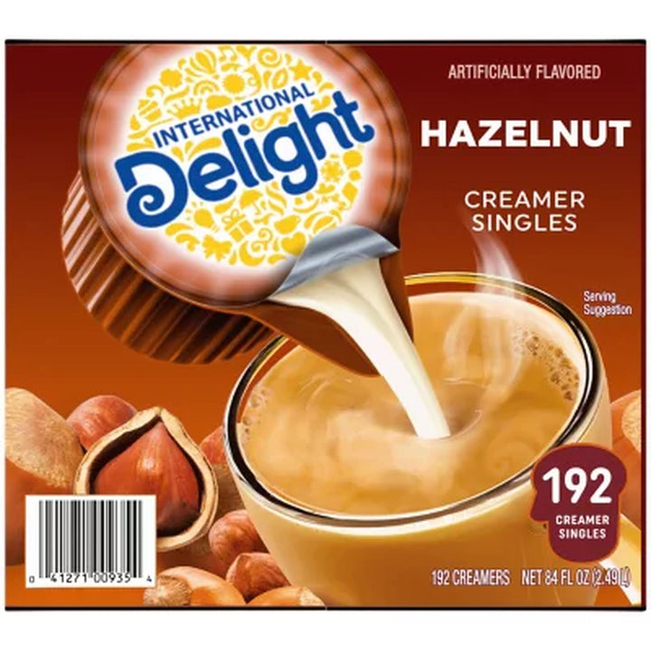 International Delight Hazelnut Coffee Creamer Singles 192 Ct.